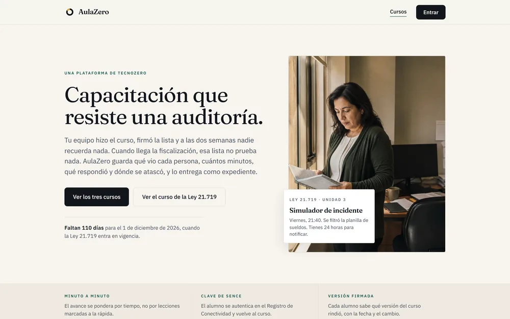 Portada de AulaZero, plataforma de capacitación con tutor IA